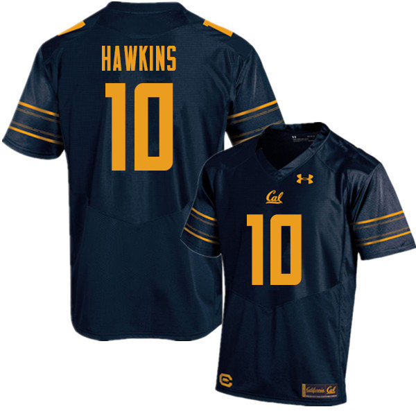 Men #10 Jeremiah Hawkins Cal Bears UA College Football Jerseys Sale-Navy - Click Image to Close